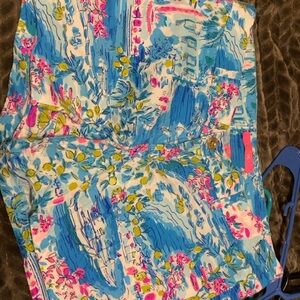 Lilly Pulitzer Blue and Pink Floral Women Shorts